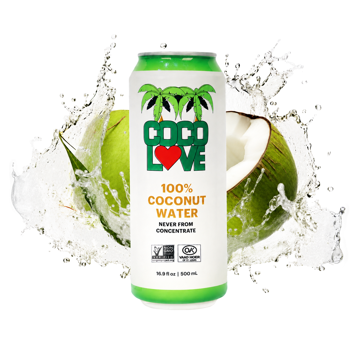 CocoLove 100% coconut water can